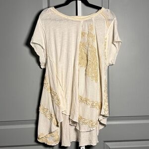 Free People Embroidered SwingT-shirt